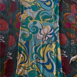 Banana Republic Multicolor Swirl Midi Dress